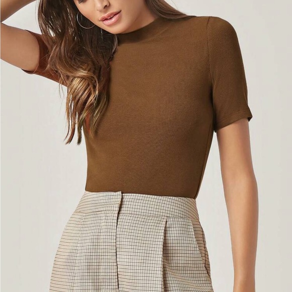 5 colors avail - Bodycon short sleeve stretchy essential basic Top - Picture 9 of 10